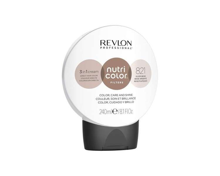 Revlon Nutri Color Filters Semi Permanent Hair Colour Conditioner 821 Silver Beige 240ml