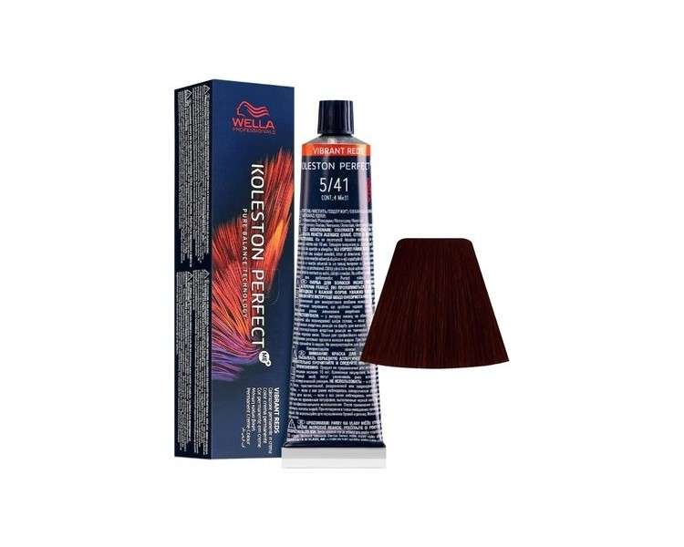 Wella Koleston Perfect Vibrant Reds Hair Color 5/41 Light brown coppery ash 60ml