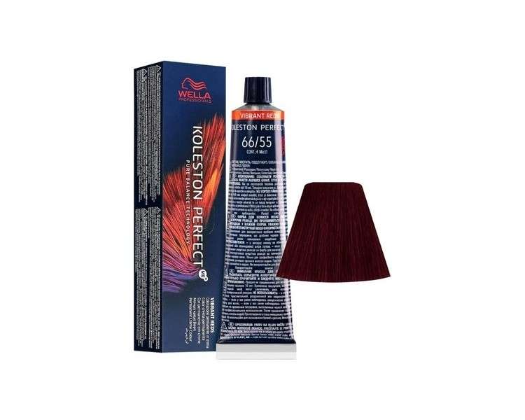 Wella Koleston Perfect Me+ Permanent Hair Color Vibrant Reds 66/55 Dark Blonde Intense Mahogany 60ml