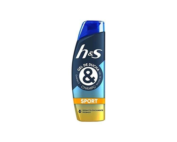 H&S Anti-Dandruff Shampoo and Shower Gel for Hair, Body, and Face for Men Refreshing 300ml with Ginger Freshness