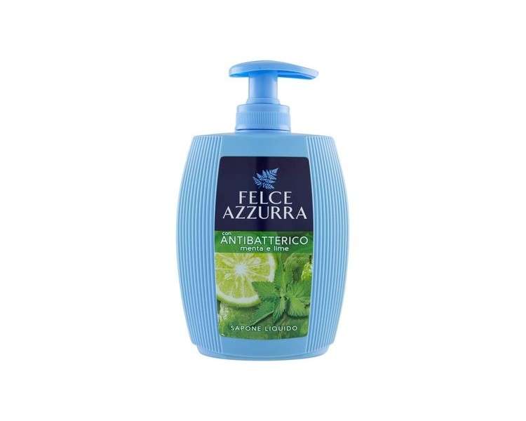 Felce Azzurra Antibacterial Mint & Lime Liquid Soap with Fresh Mint and Citrus Notes 300ml