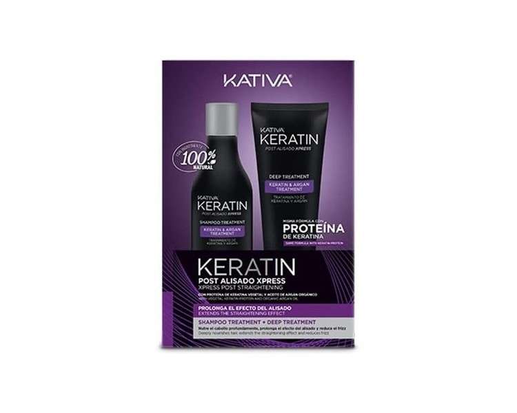 Kativa Keratin Post Straightening Xpress Shampoo Treatment + Deep Treatment