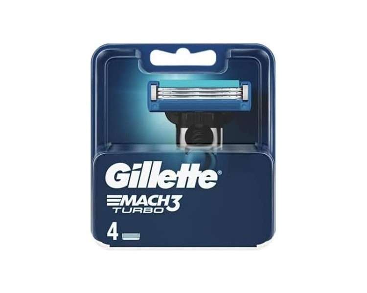 Gillette Mach3 Turbo Replacement Blades for Men's Razor