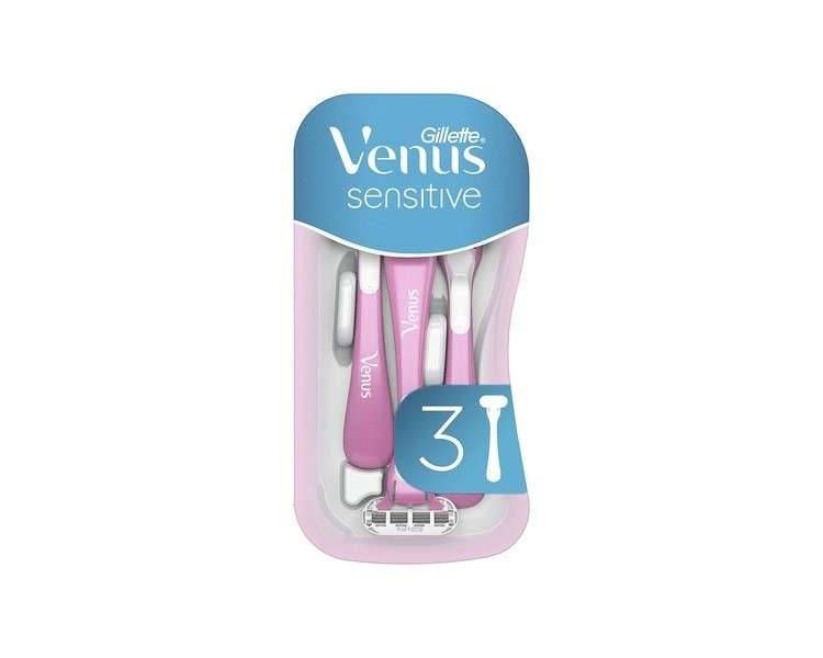 Gillette Venus Sensitive Disposable Women's Razor 3 Blades