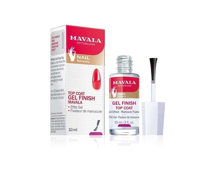 Mavala Gel Finish Nail Polish Top Coat 10ml