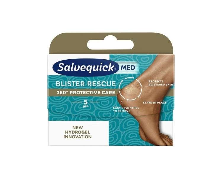 Salvequick Blister Rescue 5 Hydrogel Wound Pads for Foot Blisters