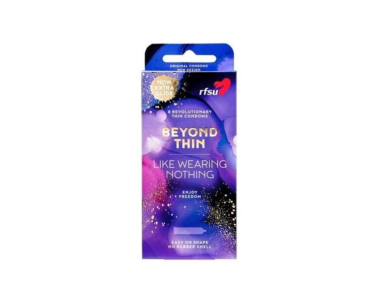 RFSU Beyond Thin True Feeling Ultra Thin Latex Condoms 8 Count