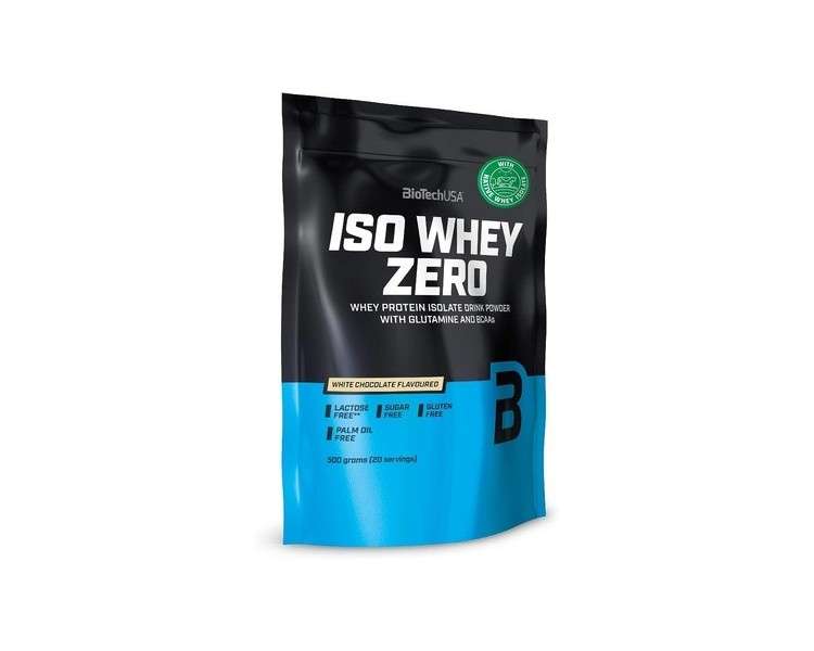 BioTechUSA Iso Whey Zero Premium Whey Protein Isolate 500g White Chocolate