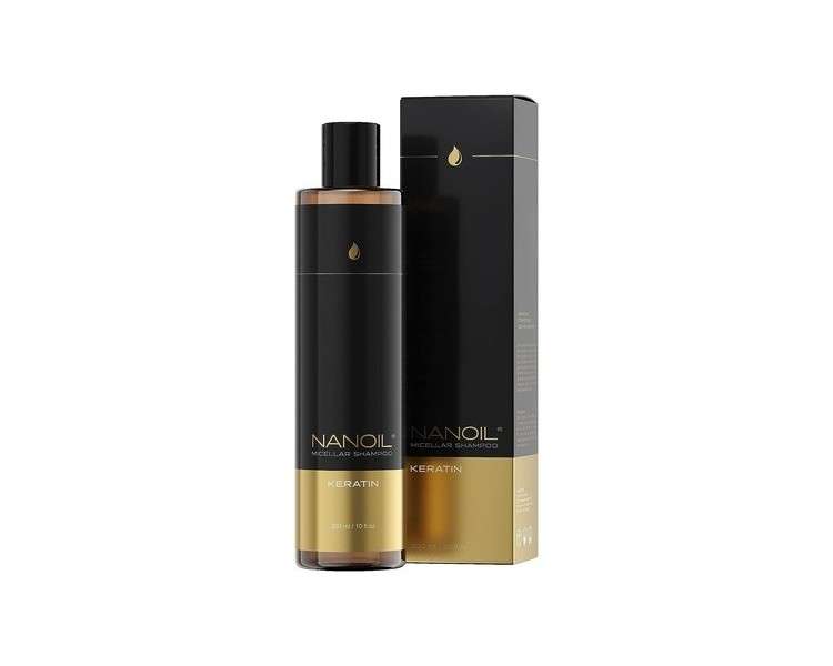 Nanoil Micellar Shampoo with Keratin 300ml - Hair Regeneration and Cleansing, Strengthening for Weak Hair, Healthy Hair