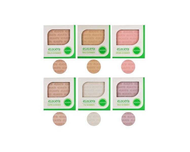 Ecocera Pressed Highlighter Vegan Shimmering Powder Face Makeup Brightener 10g