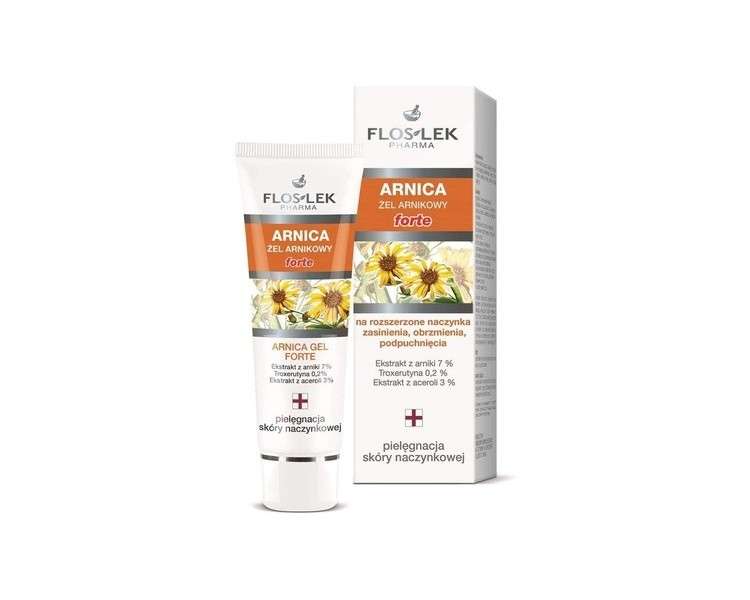 Floslek Arnica Gel for Expanded Capillaries, Redness, Bruising, and Swelling 50ml