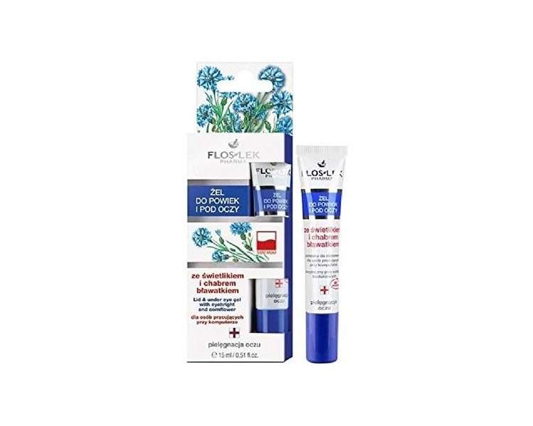 Floslek Pharma Eye Gel for Eyelids and Under Eye Bags 15ml