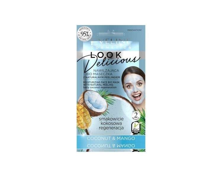 Eveline Look Delicious Coconut & Mango Moisturizing Face Mask Peeling Scented