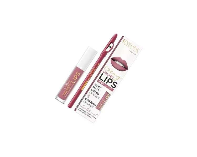 Eveline Oh! My Velvet Lips Kit Lip Makeup Set 13 Brownie Biscotti