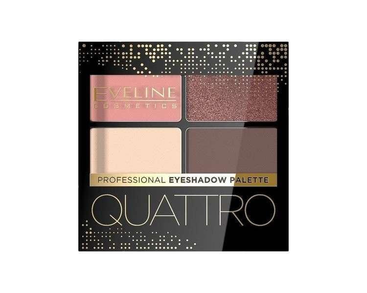 Eveline Quattro Professional Eyeshadow Palette with Eyeshadow Applicator 06 3.2g