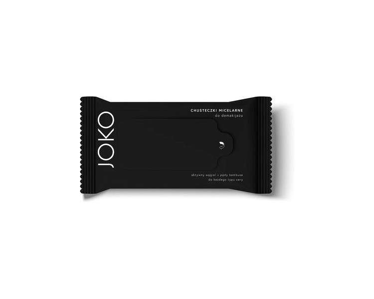 JOKO Micellar Make-Up Removing Wipes with Activated Charcoal and Bamboo Shots Extract 15 Wipes