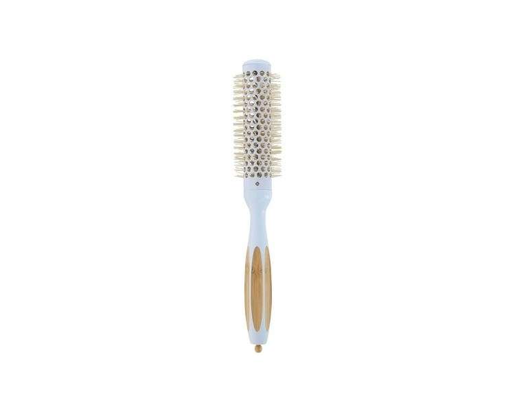 T4B Ilu BambooM Styling Detangling Eco Friendly Natural Bamboo Round Volume Color Hairbrush for Professional Hairdressers All Hair Types and Lengths 25mm 0.98 inch