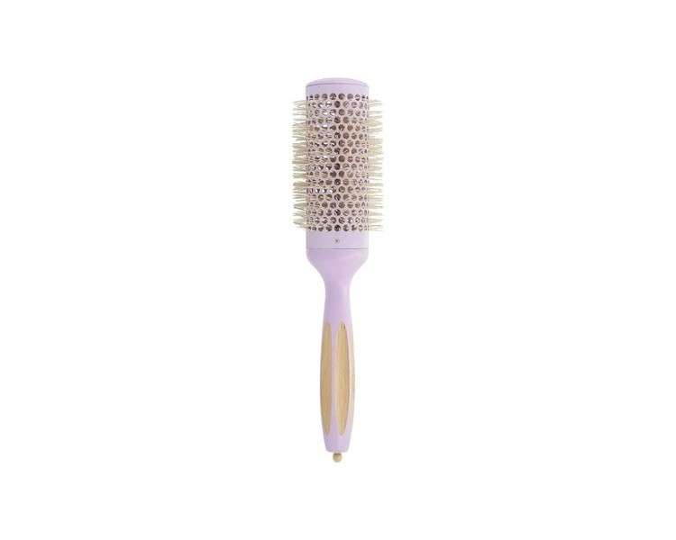 TB TOOLS FOR BEAUTY T4B ILU Bamboo Round Styling Hair Brush for Medium and Long Hair with Removable Tips Ceramic Coating and Nylon Bristles Pastel Color 43mm