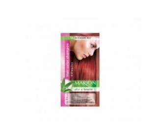 Marion Hair Dye Shampoo in Bag Semi-Permanent Color with Aloe and Keratin 56 Intensive Red