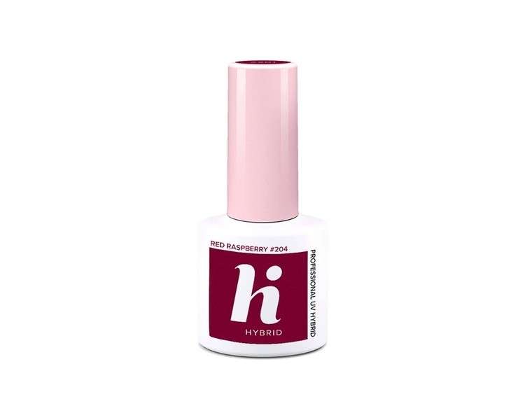 Hi Hybrid 204 Red Raspberry UV Gel Nail Polish 5ml