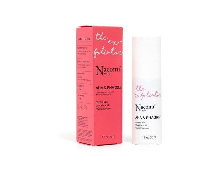 NACOMI Acid Peeling AHA PHA 30% 30ml - Effective Exfoliation and Skin Tone Correction