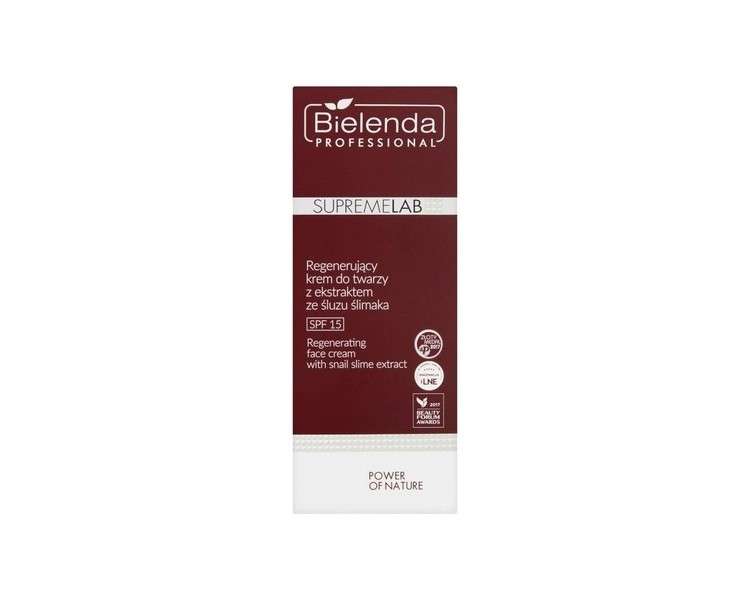 Bielenda PROFESSIONAL SupremeLab Power Of Nature Regenerating Face Cream with Snail Slime Extract SPF15 50ml