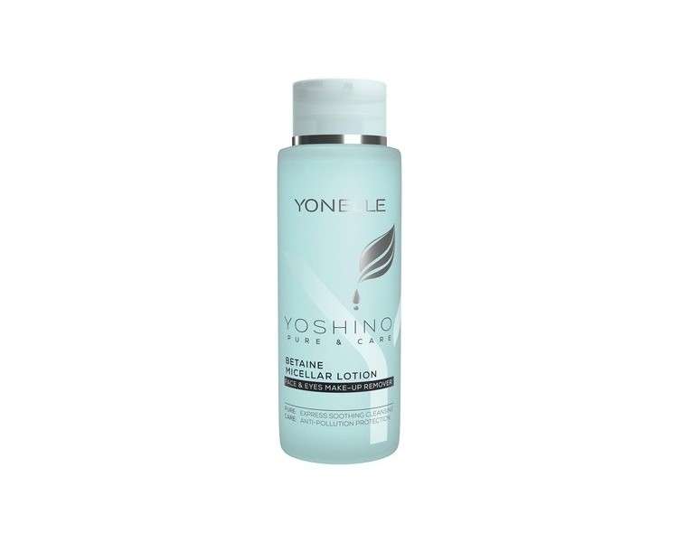 YONELLE Micellar Cleansing Water for All Skin Types Yoshino Pure & Care with Betaine, Jeju Blossom Essence and D-Panthenol Cleansing and Soothing Effect 400ml