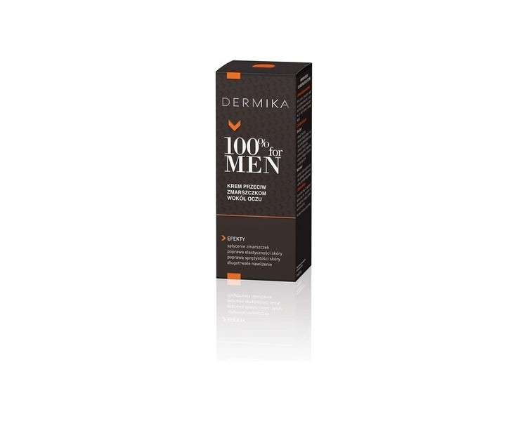 DERMIKA 100% for Men Anti-Wrinkle Eye Cream Long Lasting Hydration 15ml