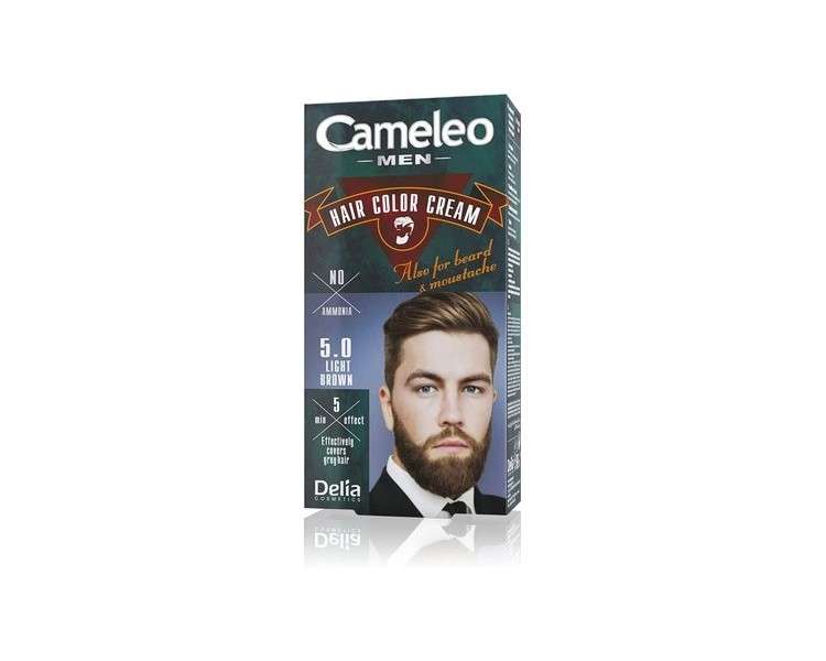 Cameleo Men Permanent Hair Dye Light Brown for Hair Beard & Moustache 30ml