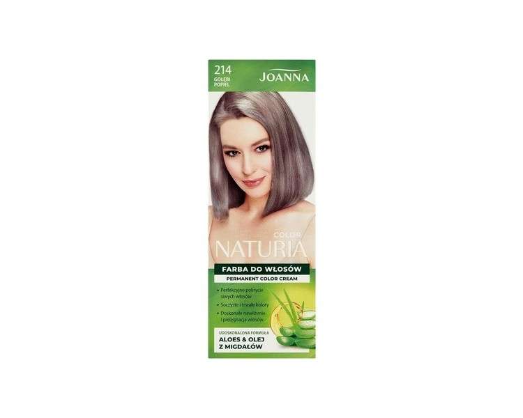 Joanna Professional Naturia Colour Hair Colour for Women Peach Extract and Milk Proteins Dove Ash