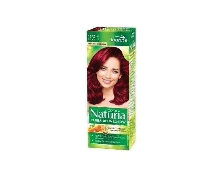 Joanna Naturia Hair Dye 231 Red Currant Deep and Long-Lasting Hair Color