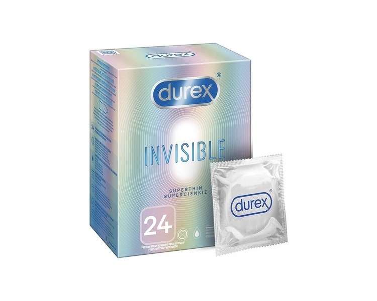 Durex Invisible Condoms Extra Thin for Intense Sensation during Intimate Play