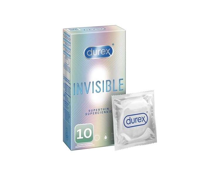 Durex Invisible Condoms Extra Thin for Intense Sensation during Intimate Play