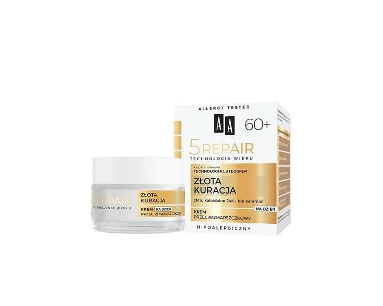 AA Technologie Alter 5Repair 60+ Golden Shrinkage Daily Anti-Wrinkle Cream 50ml