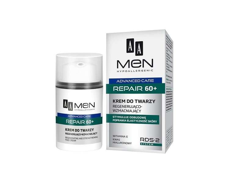 AA Men Advanced Care Repair 60+ Regenerating and Strengthening Face Cream 50ml