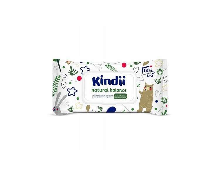 Cleanic Kindii Chusteil Natural Balance 60 Pieces