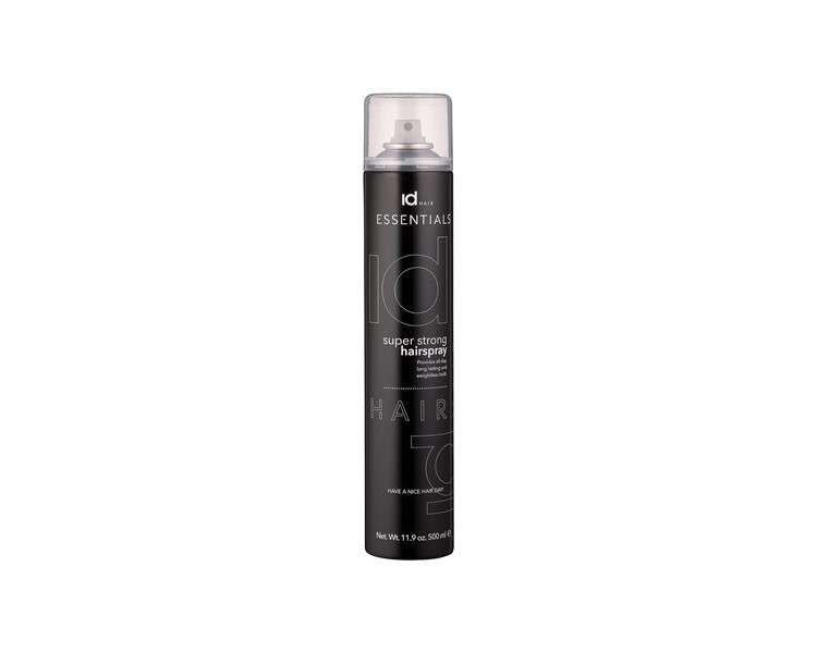 IdHAIR Essentials Strong Hold Hair Spray 500ml Black