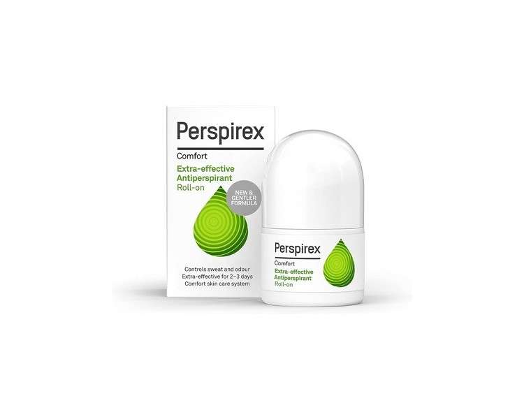 Perspirex Extra Strength Antiperspirant Roll on 20ml Long Lasting Sweat Protection Comfort