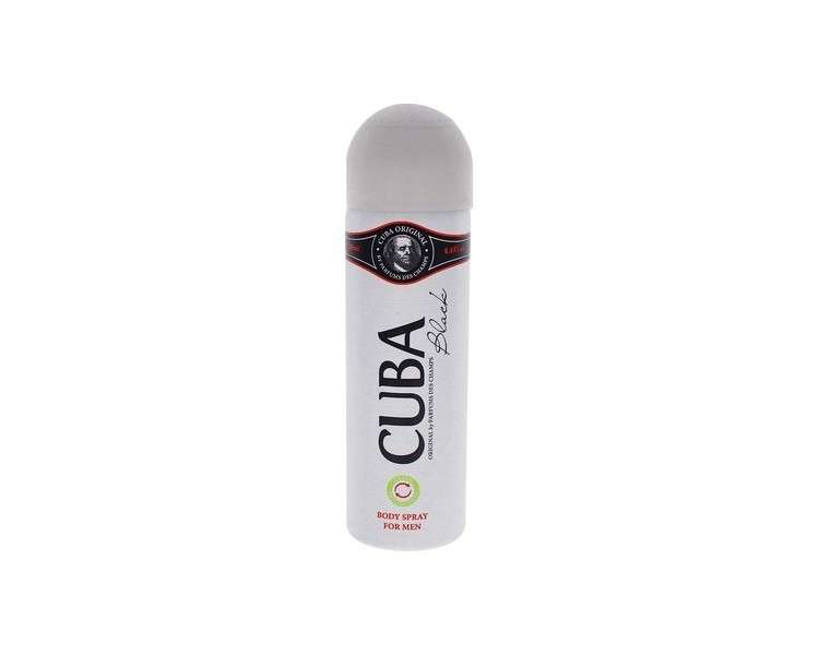 Cuba Paris Black Deodorant Spray Body Spray 200ml
