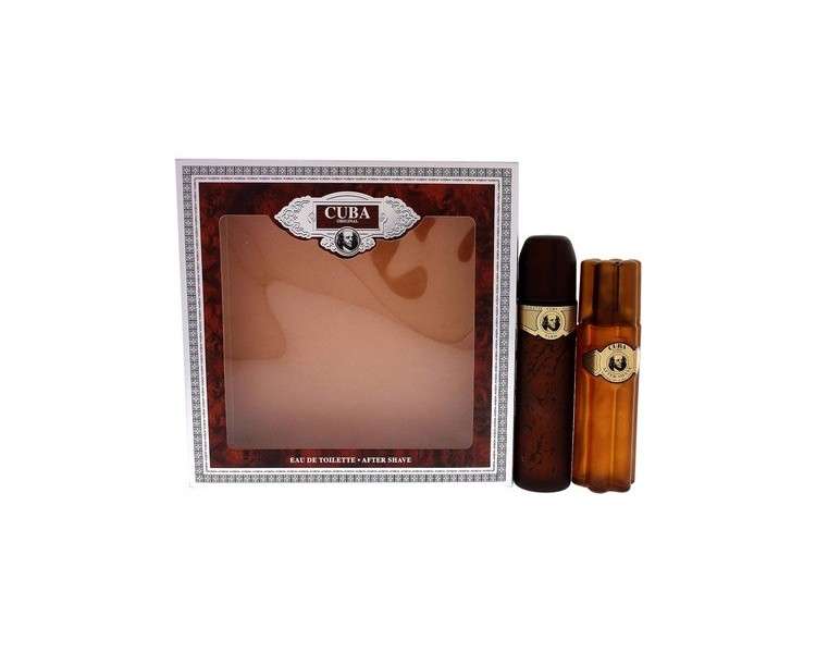 Cuba Cuba Gold For Men 3 Piece Gift Set 3.3oz EDT Spray, 3.3oz After Shave, Keychain