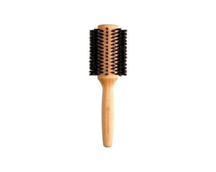 Olivia Garden Bamboo Touch Brush Eco-conscious Round Bamboo Touch Blowout Hair Brush with 100% Boar Bristles 40mm