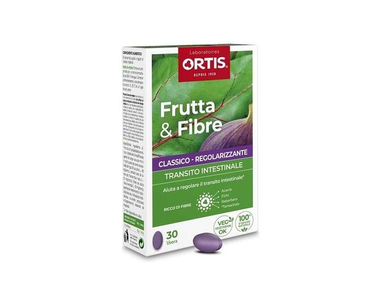 Ortis Frutta&Fibre Classic Intestinal Transit Supplement 30 Tablets