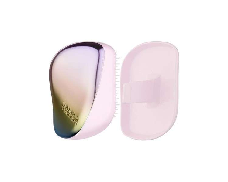 Tangle Teezer The Compact Styler Detangling Hairbrush for Wet and Dry Hair Pearlescent Matte Chrome