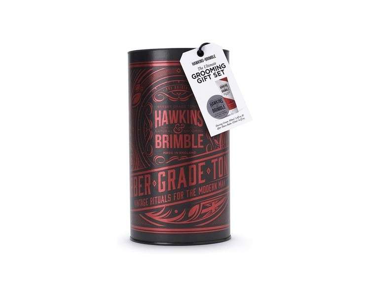 Hawkins & Brimble Premium Shaving Gift Set - Shave Cream & Aftershave Balm