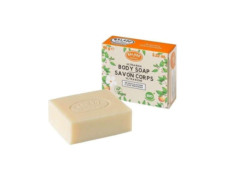 Balade en Provence Organic Ultra Rich Solid Body Soap Bar Orange Blossom Scent 80g