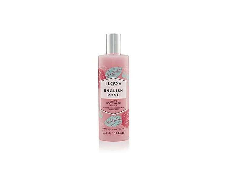 I Love Signature English Rose Rich & Creamy Body Wash with Natural Fruit Extracts 360ml