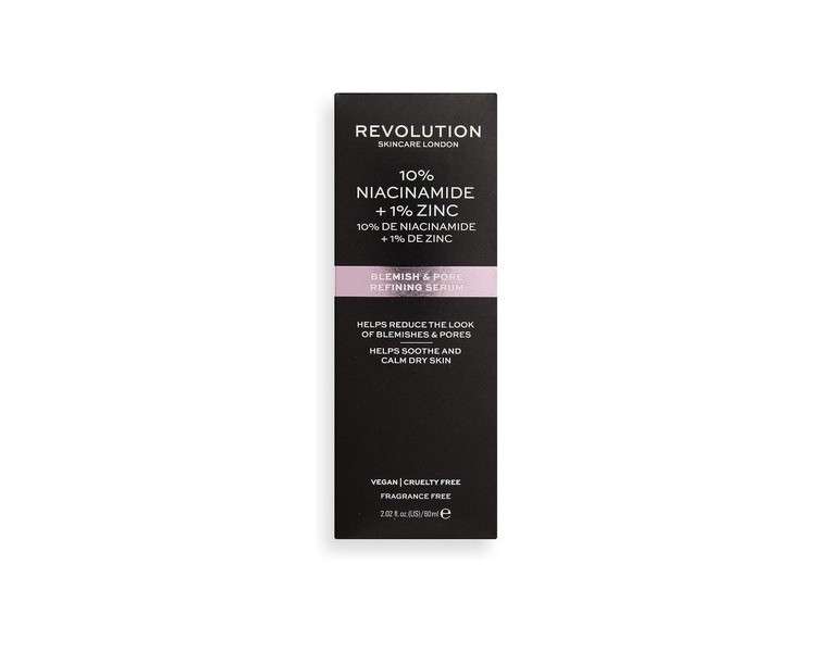 Revolution Skincare London Niacinamide and Zinc Serum for Blemishes and Pores 60ml