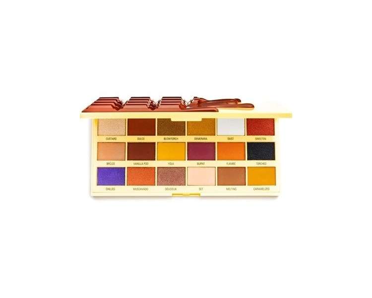 I Heart Revolution Chocolate Eyeshadow Palette Creme Brulee 18 Shades 18g