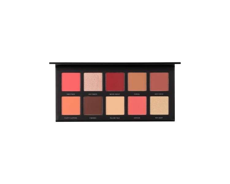 LaRoc Pro 10 Shade Eyeshadow Palette Colourful Eye Makeup Cosmetic Beauty High Pigmented Pressed Powder Colour Face Palette Long Lasting MUA - Pyjama Party