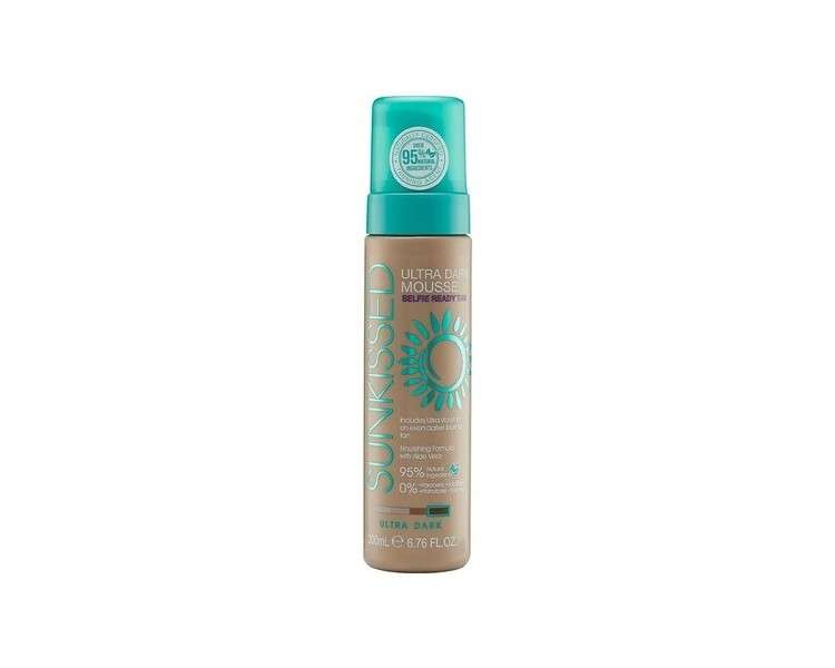 Sunkissed Self Tan Mousse Ultra Dark 200ml 95% Natural